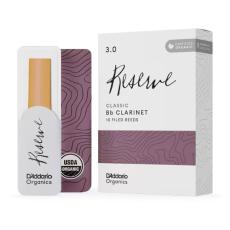 D'Addario Woodwinds/RICO ORGANIC RESERVE CLASSIC リード B♭クラリネット用 【ファイルド】 【硬さ:3.0】 【10枚入り】オーガニ