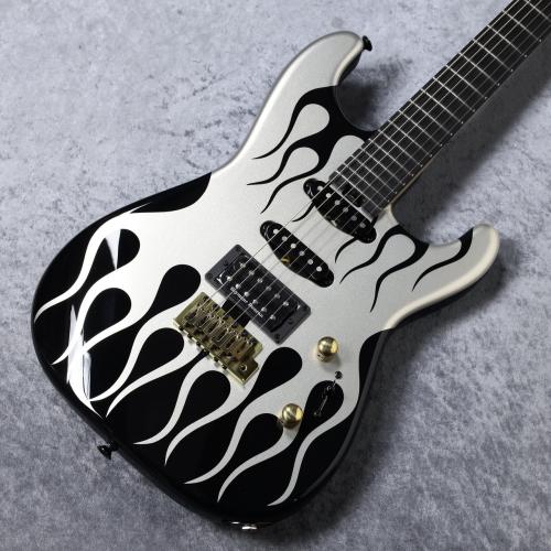 Charvel USA Custom Shop  San Dimas HSS Black & Silver Hot Rod Flames 「アウトレット特価」