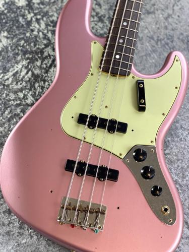 Fender Custom Shop B5 1965 Jazz Bass Journeyman Relic - Faded Burgundy Mist Metallic MH -【4.11kg】【#CZ586433】