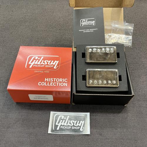 Gibson Custombucker (Matched set, Double Black, True Historic Nickel Covers, 2conductor, Unpotted, Alnico 3