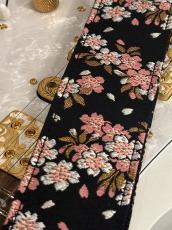 Daiking Corporation 西陣織りギターストラップDGS-NWS60″桜黒ピンク"