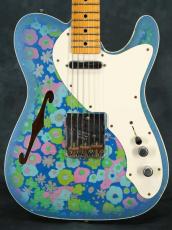 Fender Custom Shop 2017 NAMM Limited 50s Telecaster Thinline Blue Flower Top & Blue Sparkle Back Relic