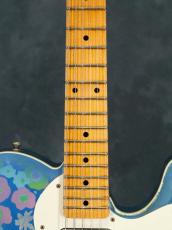 Fender Custom Shop 2017 NAMM Limited 50s Telecaster Thinline Blue Flower Top & Blue Sparkle Back Relic_5