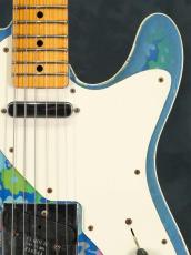 Fender Custom Shop 2017 NAMM Limited 50s Telecaster Thinline Blue Flower Top & Blue Sparkle Back Relic_7