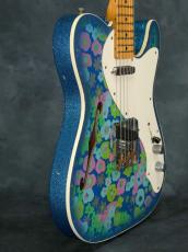 Fender Custom Shop 2017 NAMM Limited 50s Telecaster Thinline Blue Flower Top & Blue Sparkle Back Relic_16