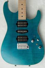 TOM ANDERSON Drop Top w/Special Selection Traditional Flame, Blue Logo -Bora Bora Blue with Binding-_3