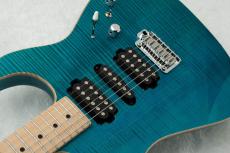 TOM ANDERSON Drop Top w/Special Selection Traditional Flame, Blue Logo -Bora Bora Blue with Binding-_4