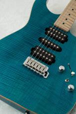 TOM ANDERSON Drop Top w/Special Selection Traditional Flame, Blue Logo -Bora Bora Blue with Binding-_5