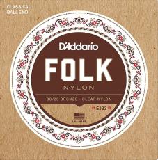 D'addario 【ネコポス or ゆうパケット対象商品】FOLK NYLON EJ33【日本総本店2F在庫品】