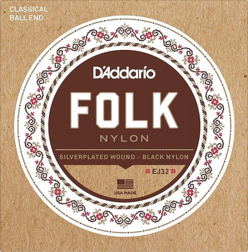 D'addario 【ネコポス or ゆうパケット対象商品】FOLK NYLON EJ32【日本総本店2F在庫品】