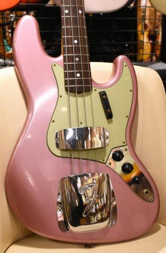 Fender Custom Shop 1965 Jazz Bass Journeyman Relic - Faded Burgundy Mist Metallic-MH #CZ586412【4.26kg w Fence,Guard】