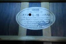 YAMAHA L-15 / 初期 Model Western Style Body・Original TM-50G Peg・Solid Ezo Spruce Top・Solid Jacaranda Side and Back・Ebony Fingerboard & Bridge・Small Guard【With Original Hard Case】 1976年製_16