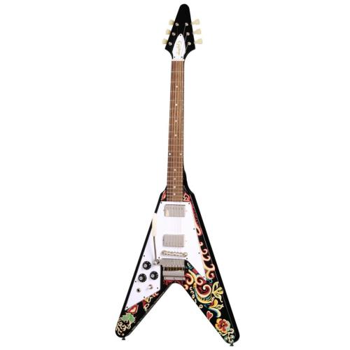 Epiphone Inspired By Gibson Custom Jimi Hendrix "Love Drops" Flying V Ebony Left-handed【最大36回分割無金利キャンペーン実施中】