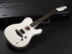 Fender Limited Edition FINNEAS American Acoustasonic Telecaster Ebony Fingerboard ~Satin Arctic White~_2