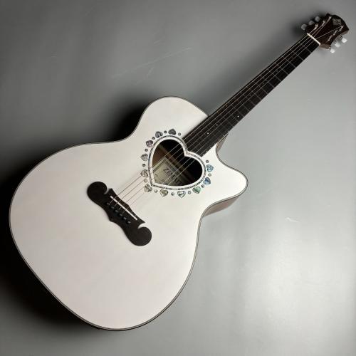 ZEMAITIS CAF-90HCW WHT AB エレアコ ハート形ホール カッタウェイ トップ単板 ホワイト 白 アコースティックギター