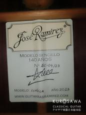 Jose Ramirez [ホセ・ラミレス] 2023年製 Sencilla 140 Anos Clasica 松・ローズ【日本総本店2F 在庫品】_4