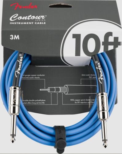 Fender Contour Series Instrument Cables Lake Placid Blue 10FT(3m)【楽器用ケーブル】【シールド】
