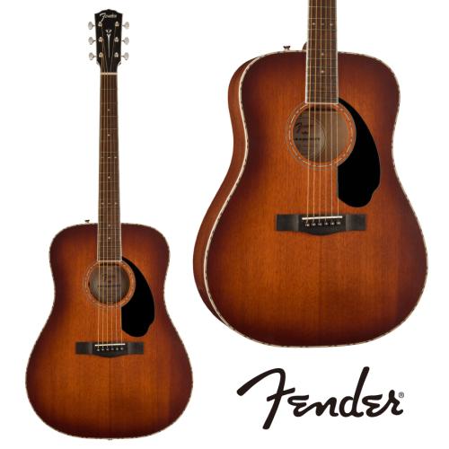 Fender PD-220E Dreadnought All Mahogany - Aged Cognac Burst -