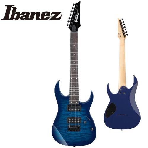 Ibanez 【初心者セット付】GRG7221QA -TBB(Transparent Blue Burst)- 《7弦ギター》【オンラインストア限定】