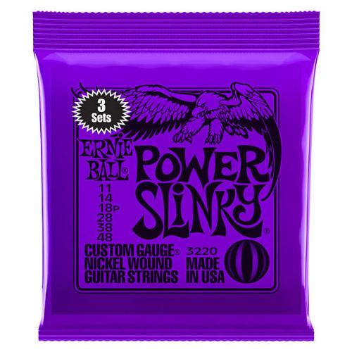 ERNIE BALL 3220 11-48 パワースリンキー 3セットエレキギター弦 お買い得な3パック