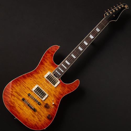 Kz Guitar Works Kz SS-1 Custom Quilt Maple Bengal Tiger Honey Burst