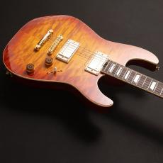 Kz Guitar Works Kz SS-1 Custom Quilt Maple Bengal Tiger Honey Burst_10