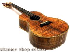 KoaWorks テナー フルカスタム プレミアムグレードカーリーコア #146 中古委託ウクレレ_8