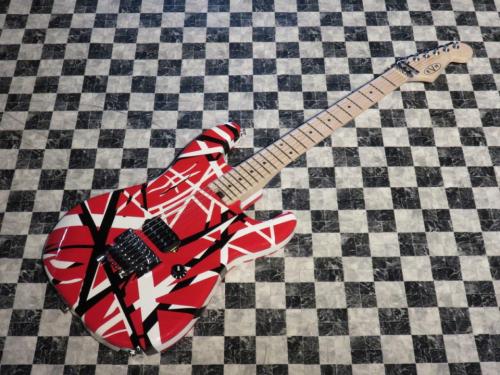 EVH Striped Series Red with Black Stripes
