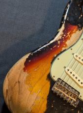 Fender Custom Shop 1963 Stratocaster Super Heavy Relic 2P Selected Ash  -Black over 3TS-【3.45kg】【アッシュボディ】_3