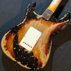 Fender Custom Shop 1963 Stratocaster Super Heavy Relic 2P Selected Ash  -Black over 3TS-【3.45kg】【アッシュボディ】_9