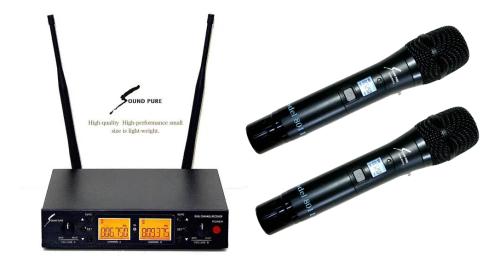 SOUND PURE SPH8011 II-V DUAL "SP-W-H01(ダブルチューナー)1台/H-8011II(ハンドマイク)2台セット"