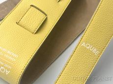 AQUBE SLIM Shrink Guitar Strap M -Yellow/Cappuccino-【Made In JAPAN】