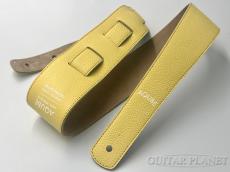 AQUBE SLIM Shrink Guitar Strap M -Yellow/Cappuccino-【Made In JAPAN】_2
