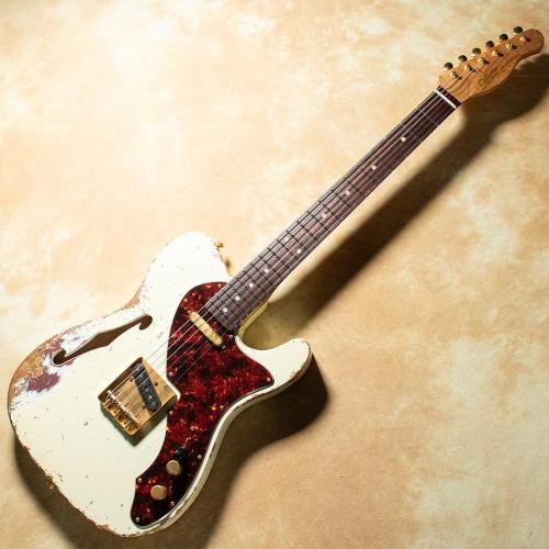 XOTiC XTC-1 TL Vintage White  over Burgundy Mist  Heavy Aged Gold Parts