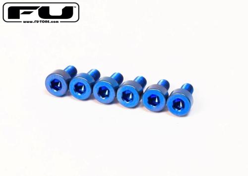 FU-Tone Titanium Saddle Mounting Screw Set (6) – Blue