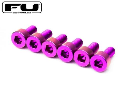 FU-Tone Titanium Saddle Mounting Screw Set (6) – Purple