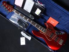 Fender Custom Shop Limited Edition 1966 Jazz Bass Journeyman Relic Matching Head Aged Candy Apple Red_2