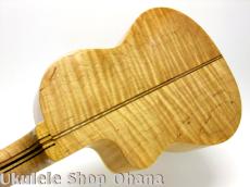 Leilani テナー カッタウェイ シェルホール カーリーメイプル 2000年代製作/中古委託_7