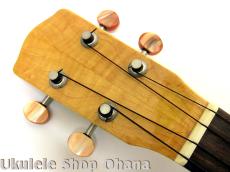 Leilani テナー カッタウェイ シェルホール カーリーメイプル 2000年代製作/中古委託_12