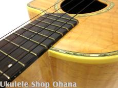 Leilani テナー カッタウェイ シェルホール カーリーメイプル 2000年代製作/中古委託_14