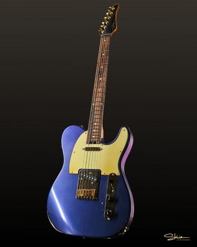 Shue Guitars New Classic T TM40 Nebura Gold Hardware w/Royal Teak Neck