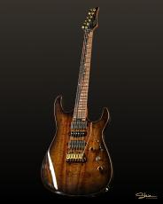 Shue Guitars Modern DT Koa Top Natural Burst Gold Hardware w/Iron Wood Neck