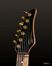 Shue Guitars Modern DT Koa Top Natural Burst Gold Hardware w/Iron Wood Neck_7
