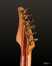 Shue Guitars Modern DT Koa Top Natural Burst Gold Hardware w/Iron Wood Neck_10