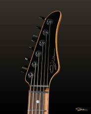 Shue Guitars New Classic S STD Super Black Black Hardware w/Royal Teak Neck_7