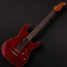 Kz Guitar Works Kz SS-1 Custom Flame Maple Top See-Through Red