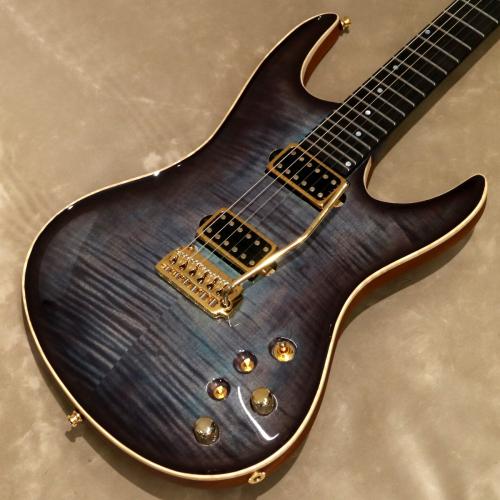 Valenti Guitars Nebula Carved, Violet Blue(dark burst)