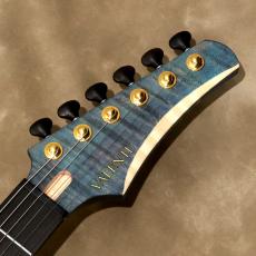 Valenti Guitars Nebula Carved, Violet Blue(dark burst)_4