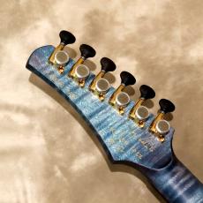 Valenti Guitars Nebula Carved, Violet Blue(dark burst)_5
