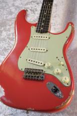 Fender Custom Shop Limited Edition 1963 Stratocaster Heavy Relic Aged Fiesta Red #CZ576062 【3.56kg/極上漆黒指板】_6